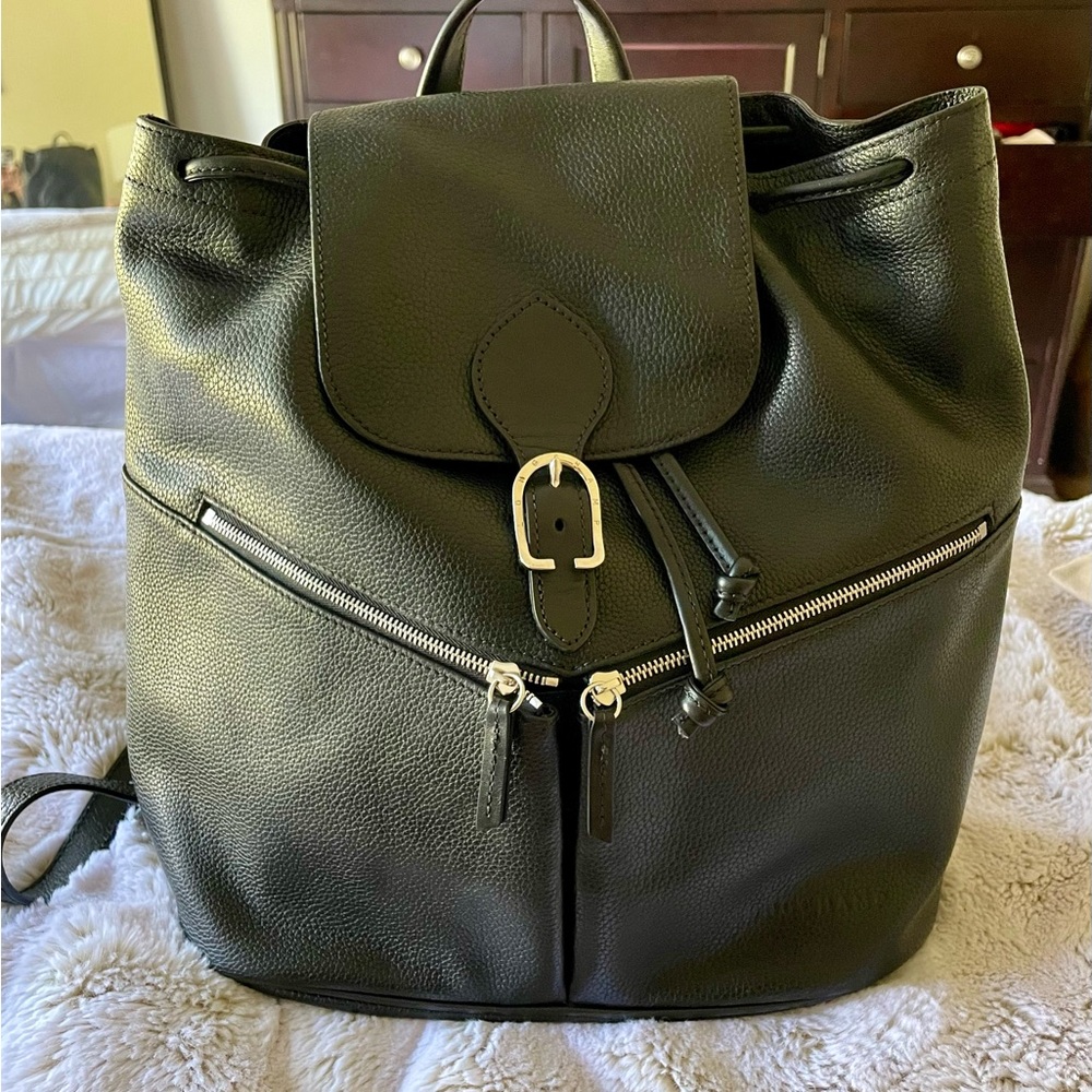 EUC LEATHER LONGCHAMP BACKPACK